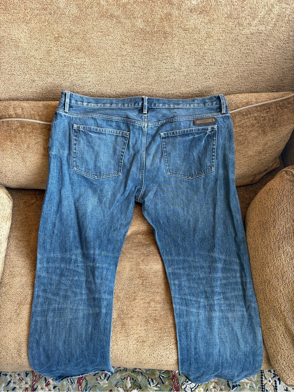 Men's Blue Denim Jeans - Burberry Classic Back Pocket Style